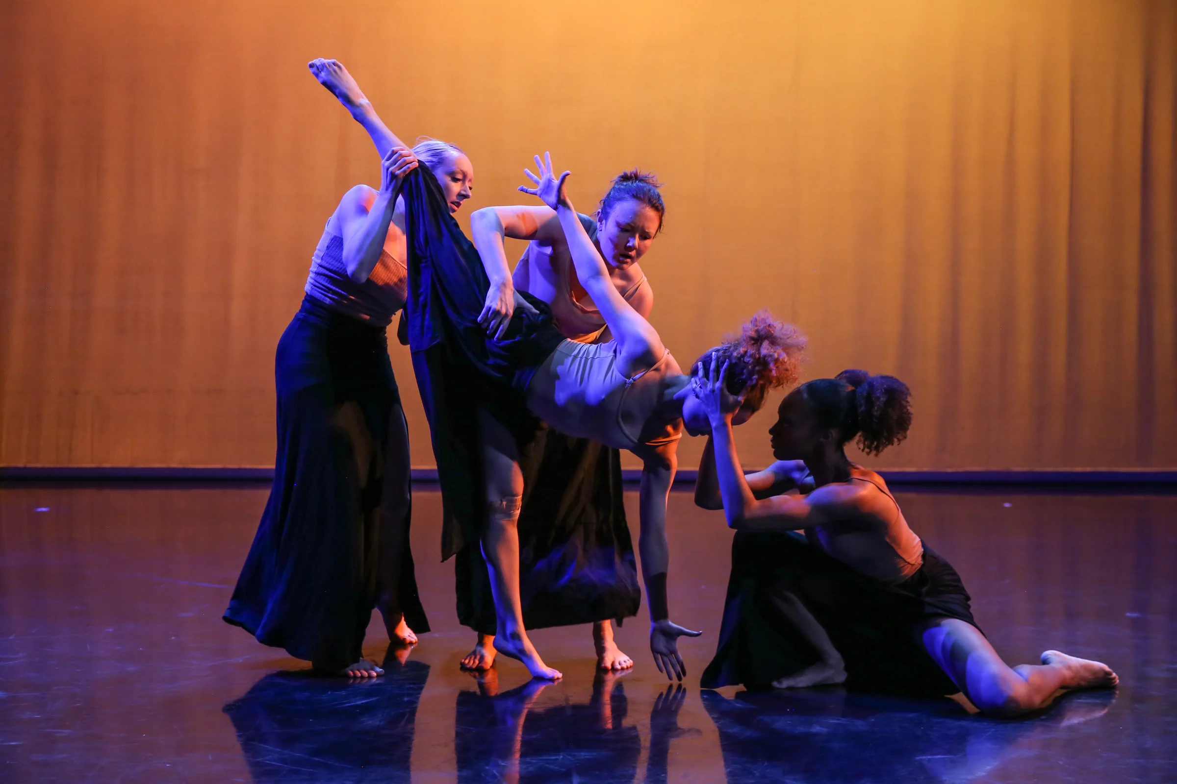 HYSM dancers exploring weight and support